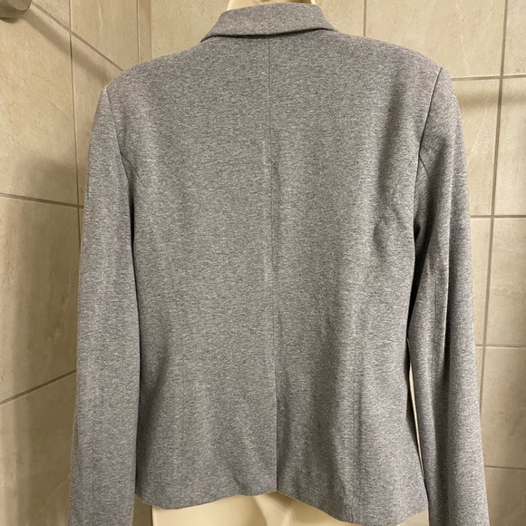 EUC Ann Taylor Loft heather grey lined one-button ladies’ blazer, size Medium - Picture 7 of 8